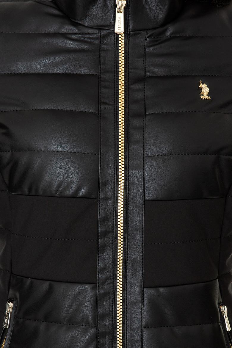 Kadın Siyah Deri Ceket - 50252022006