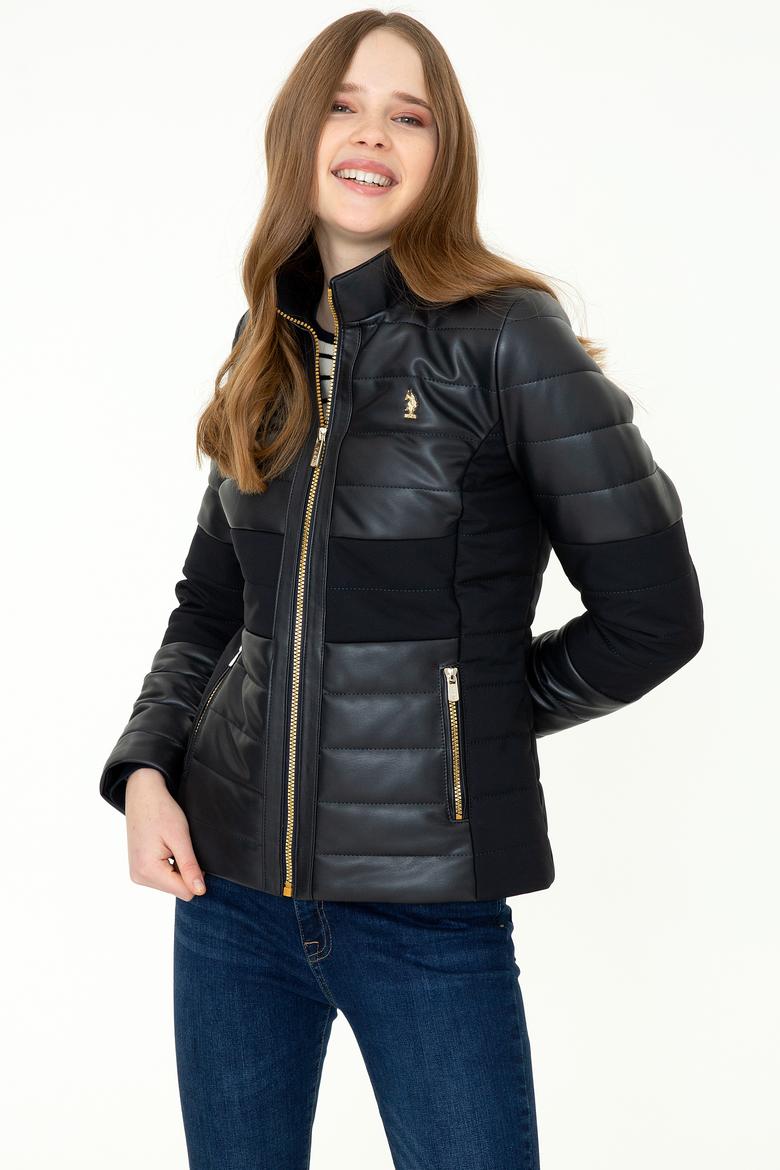 Kadın Lacivert Deri Ceket - 50252022011