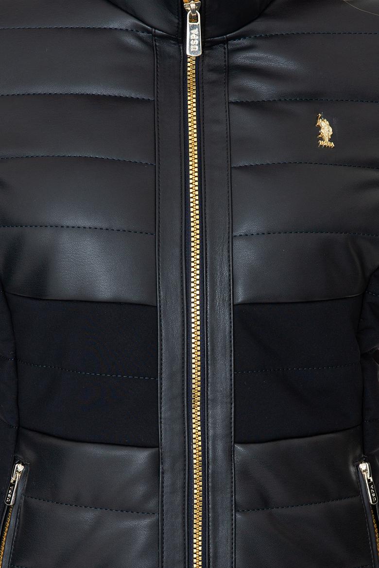 Kadın Lacivert Deri Ceket - 50252022011