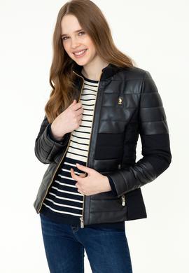 Kadın Lacivert Deri Ceket - 50252022011