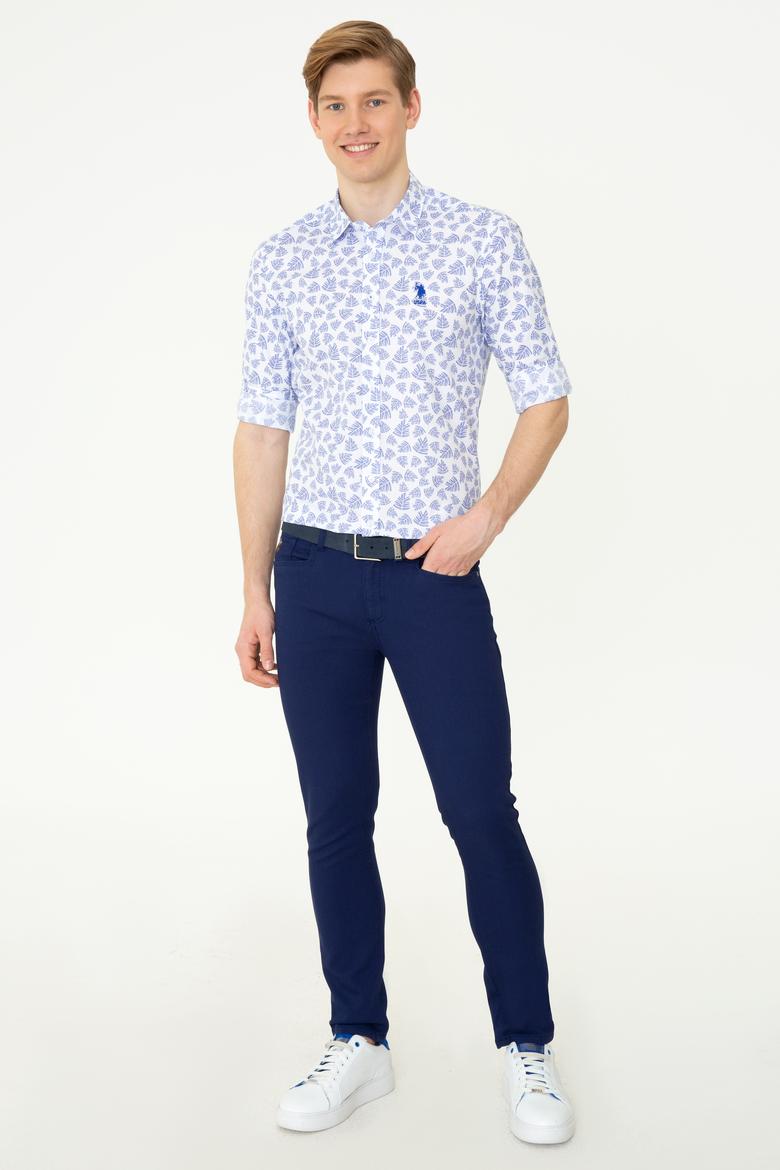 Erkek Lacivert Kanvas Pantolon