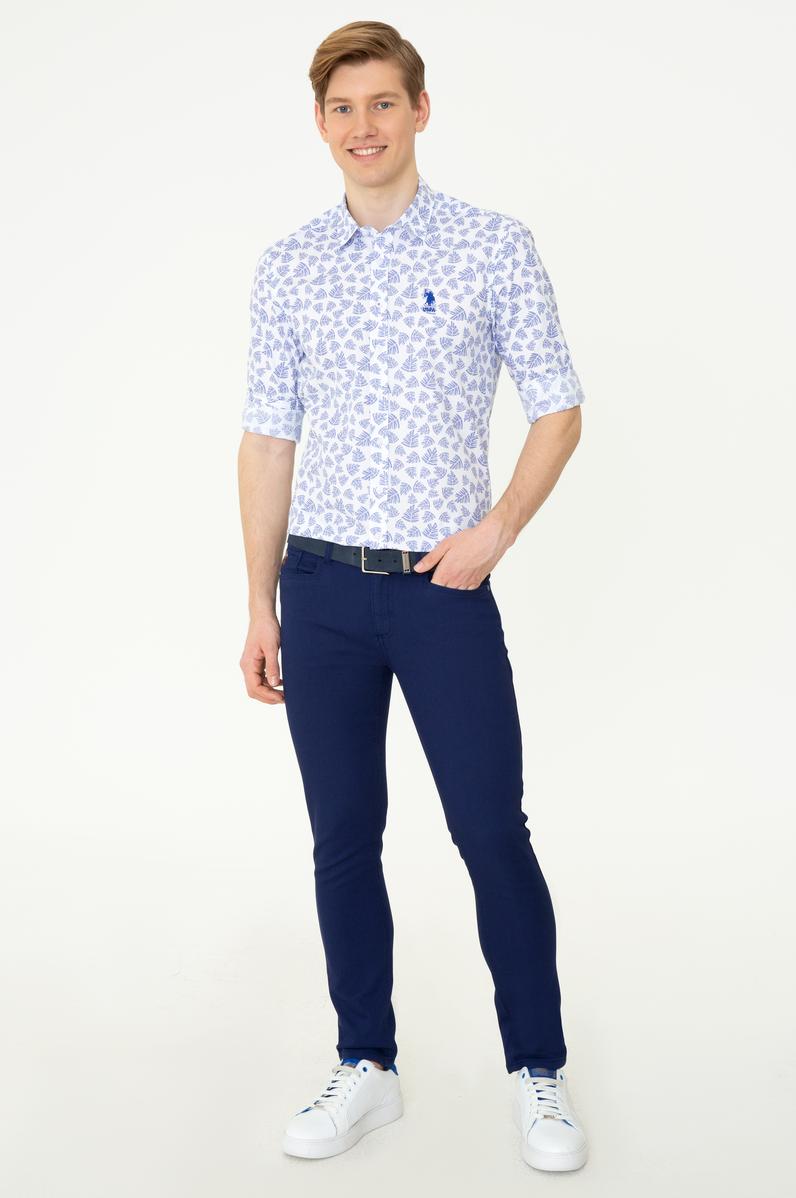 Erkek Lacivert Kanvas Pantolon