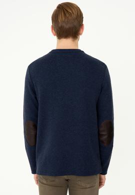 Erkek Lacivert Bisiklet Yaka Sweatshirt - 50241367019
