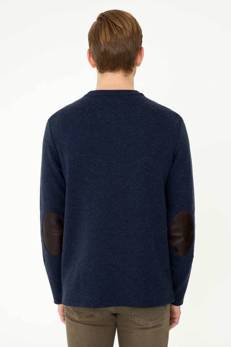 Erkek Lacivert Bisiklet Yaka Sweatshirt - 50241367019