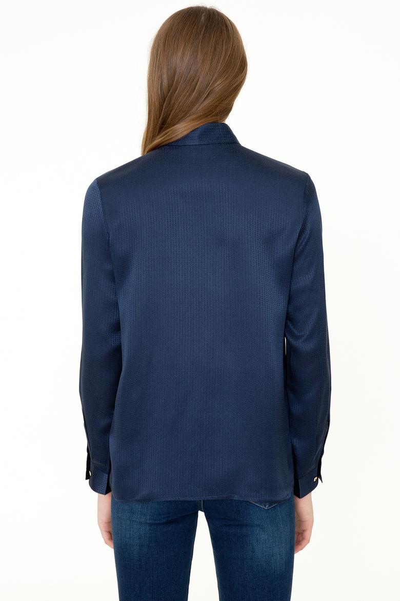 Kadın Lacivert Uzun Kollu Gömlek - 50250294002