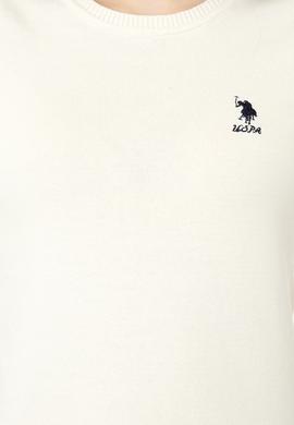 Kadın Krem Kısa Kollu Triko Kazak - 50252850029