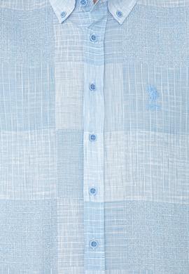 Erkek Mavi Kareli Gömlek Uzunkol - 50246847008