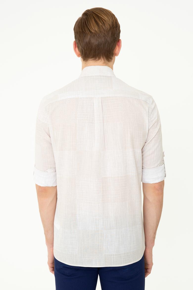 Erkek Haki Kareli Gömlek Uzunkol - 50246847018