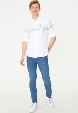 Erkek Mavi Uzun Kollu Gömlek - 50247868002