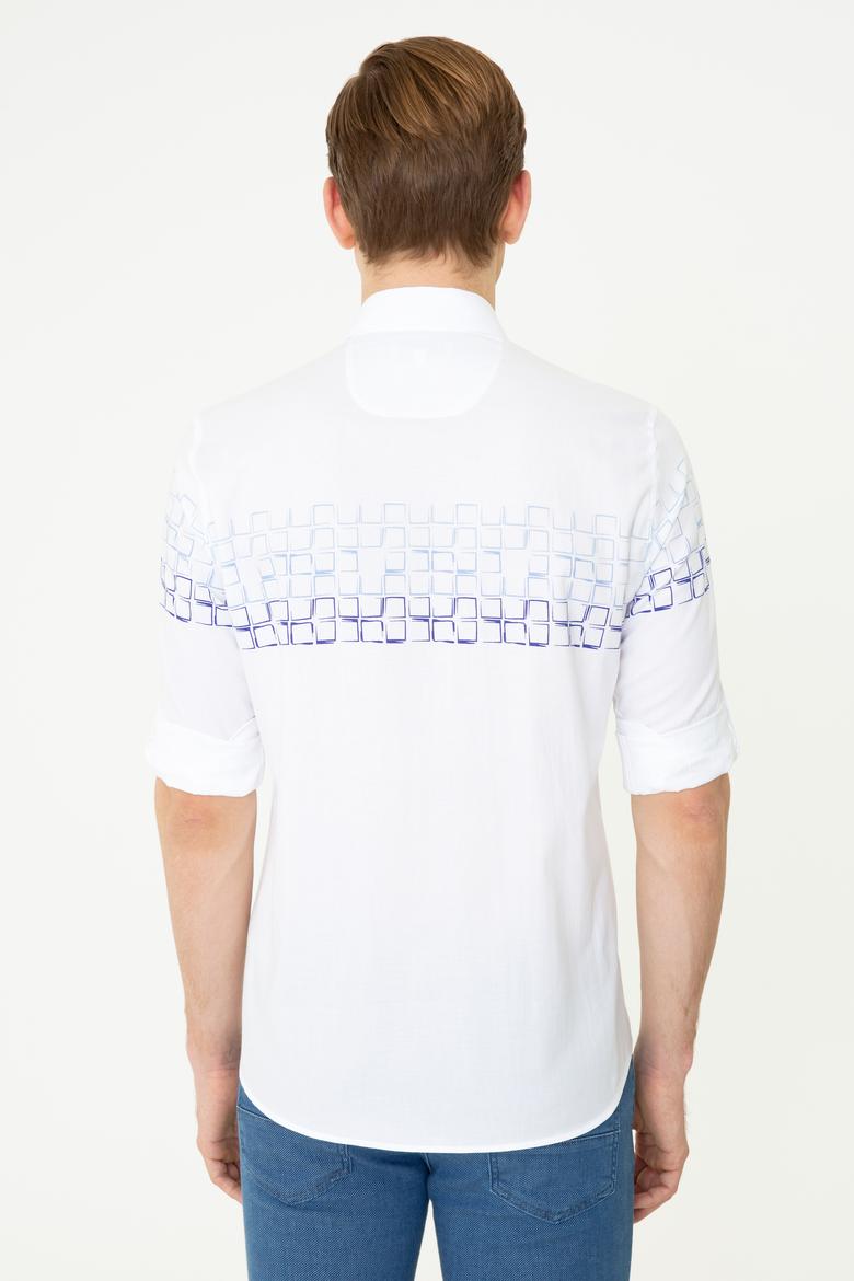 Erkek Mavi Uzun Kollu Gömlek - 50247868002