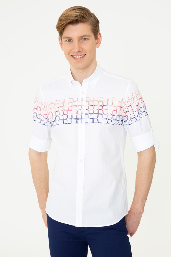 Erkek Kırmızı Uzun Kollu Gömlek