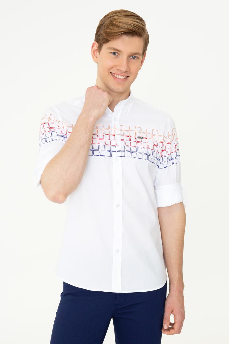 Erkek Kırmızı Uzun Kollu Gömlek - 50247868014