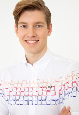 Erkek Kırmızı Uzun Kollu Gömlek - 50247868014