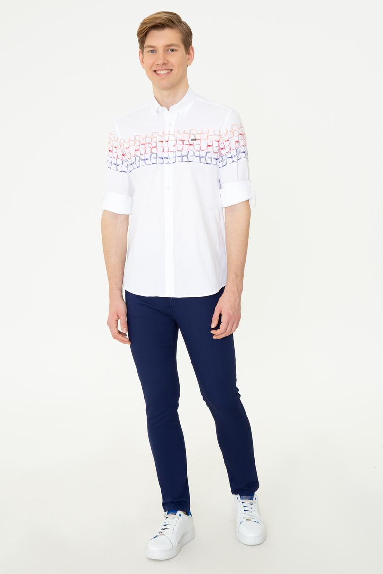 Erkek Kırmızı Uzun Kollu Gömlek - 50247868014