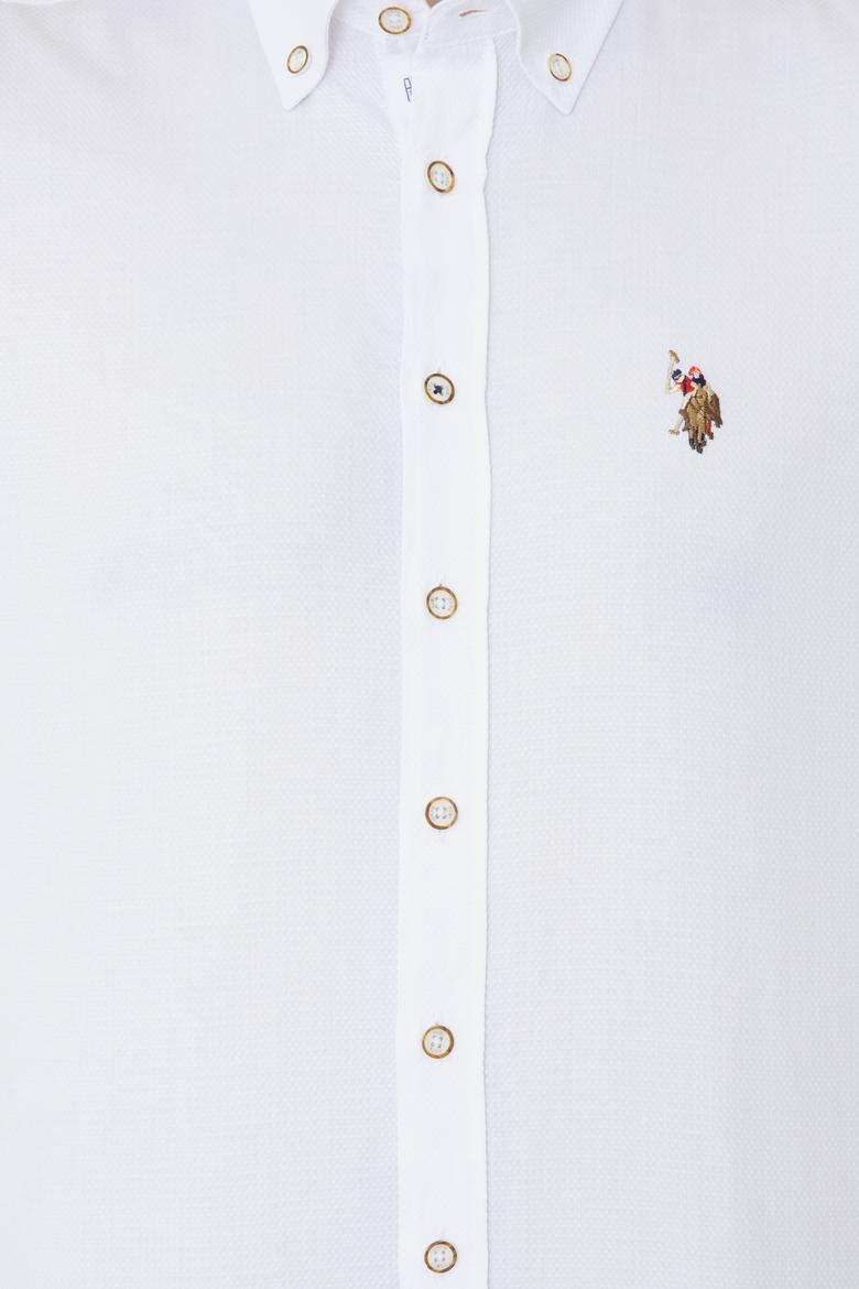 Erkek Beyaz Uzun Kollu Gömlek - 50247893005