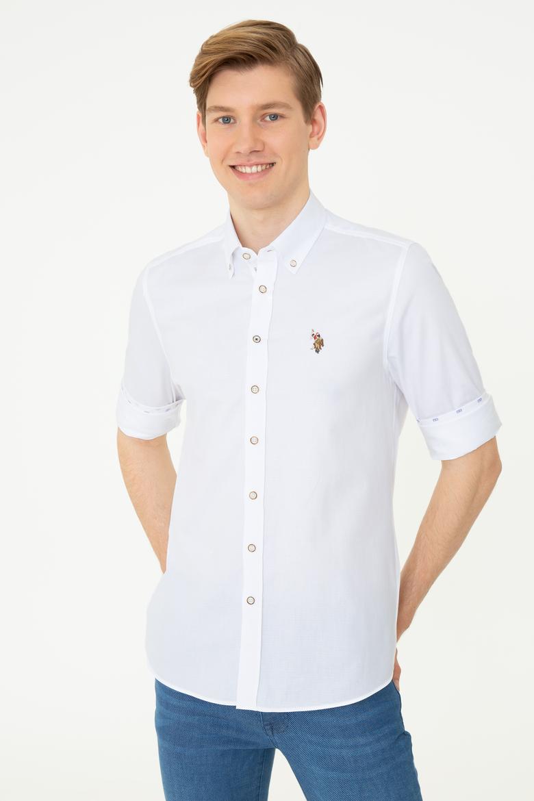 Erkek Beyaz Uzun Kollu Gömlek