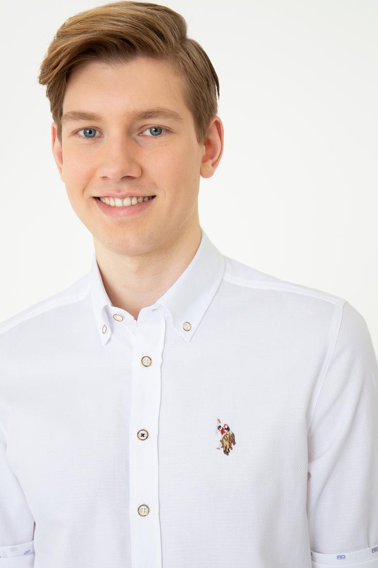 Erkek Beyaz Uzun Kollu Gömlek - 50247893005