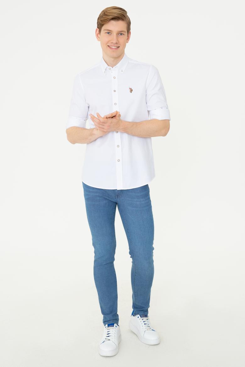 Erkek Beyaz Uzun Kollu Gömlek - 50247893005