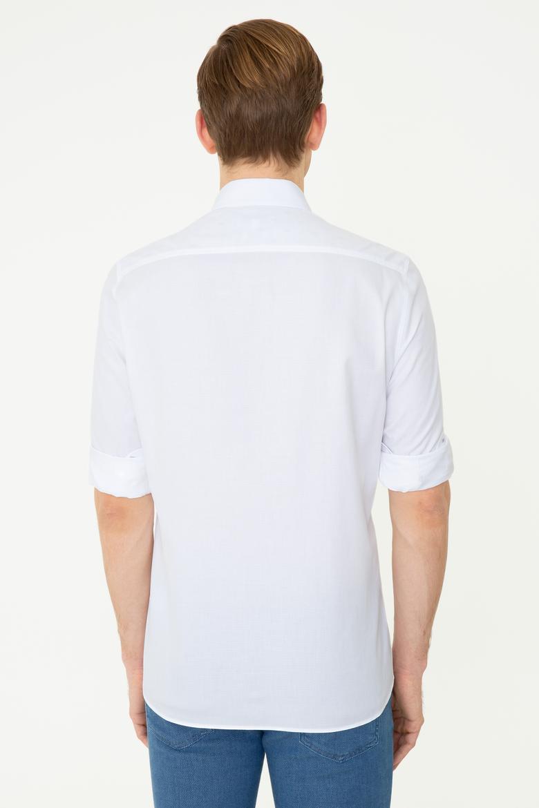 Erkek Beyaz Uzun Kollu Gömlek - 50247893005