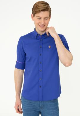 Erkek Saks Uzun Kollu Gömlek - 50247893015