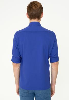 Erkek Saks Uzun Kollu Gömlek - 50247893015