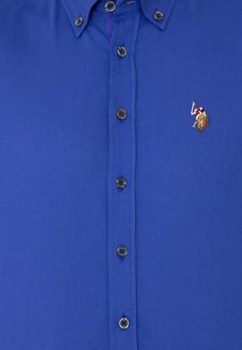 Erkek Saks Uzun Kollu Gömlek - 50247893015