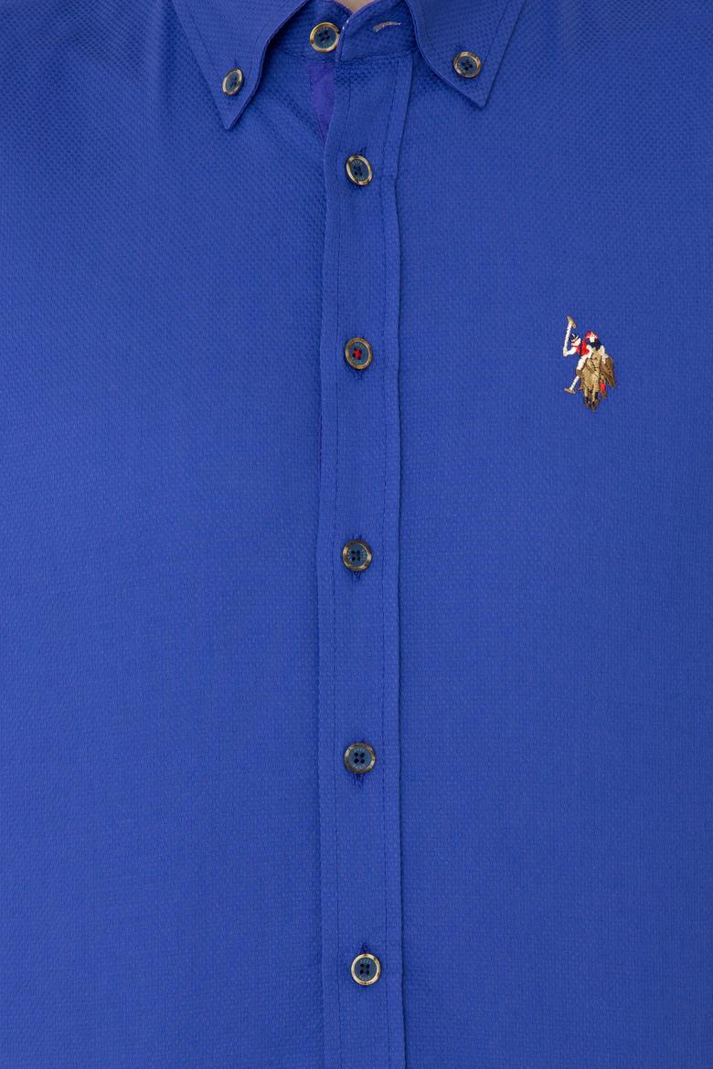 Erkek Saks Uzun Kollu Gömlek - 50247893015