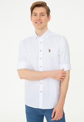 Erkek Beyaz Uzun Kollu Gömlek - 50247893005