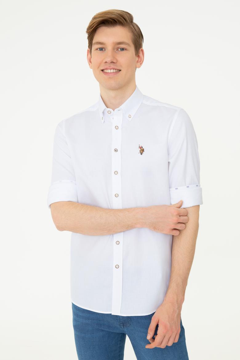 Erkek Beyaz Uzun Kollu Gömlek - 50247893005