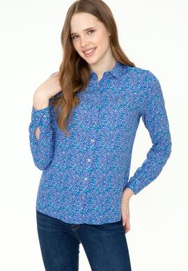 Kadın Mavi Gömlek Uzunkol - 50201124006