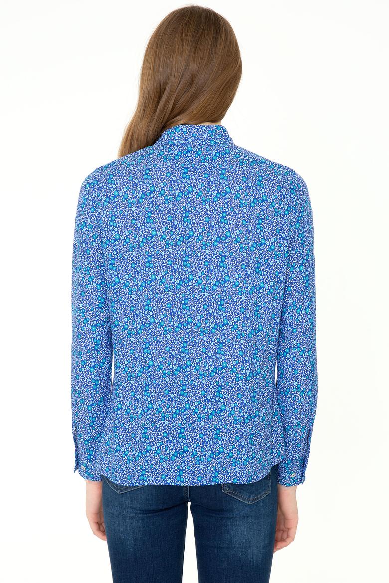 Kadın Mavi Gömlek Uzunkol - 50201124006