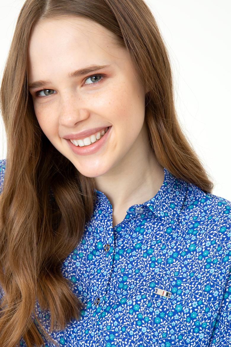 Kadın Mavi Gömlek Uzunkol - 50201124006