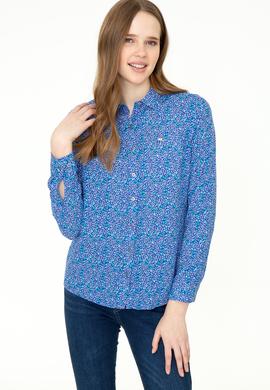 Kadın Mavi Gömlek Uzunkol - 50201124006