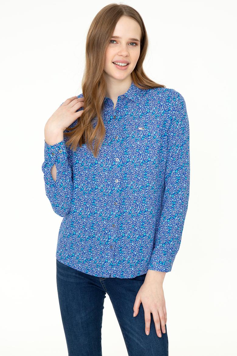 Kadın Mavi Gömlek Uzunkol - 50201124006