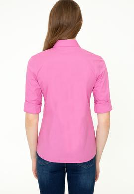 Kadın Pembe Uzun Kollu Basic Gömlek - 50246462012