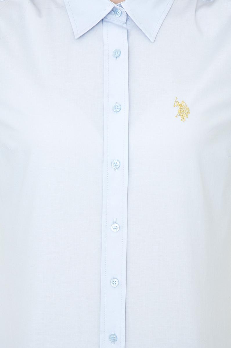 Kadın Açık Mavi Uzun Kollu Basic Gömlek