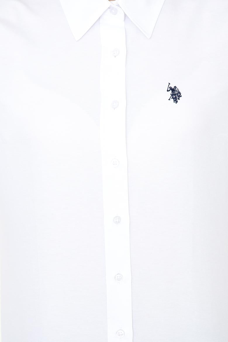 Kadın Beyaz Uzun Kollu Basic Gömlek - 50253658004