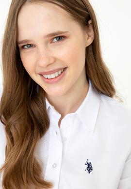 Kadın Beyaz Uzun Kollu Basic Gömlek - 50253658004