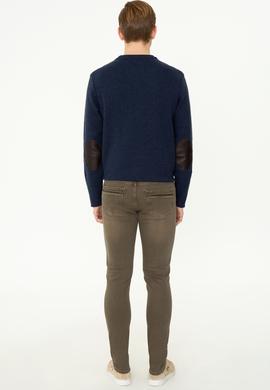 Erkek Kahverengi Denim Pantolon - 50228847024