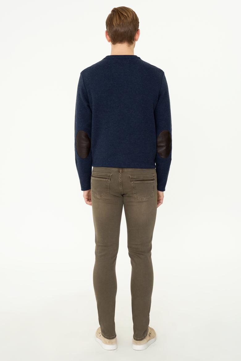 Erkek Kahverengi Denim Pantolon - 50228847024