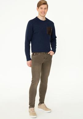 Erkek Kahverengi Denim Pantolon - 50228847024