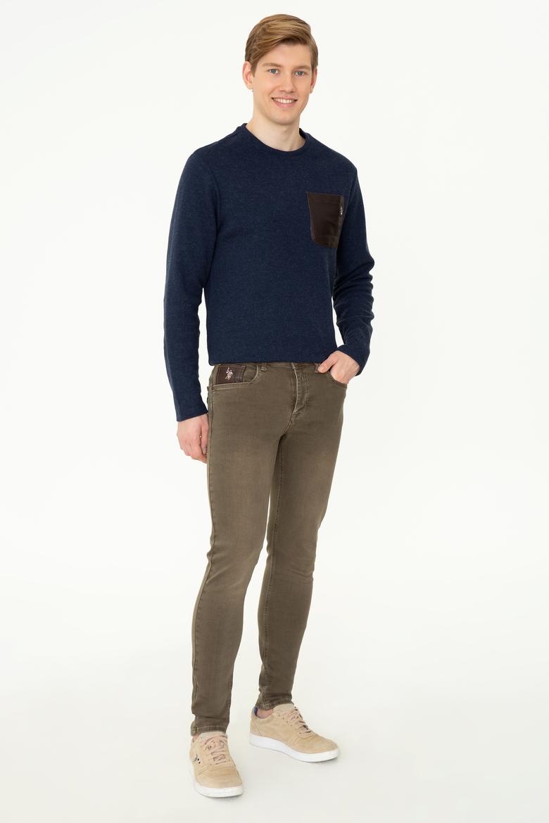 Erkek Kahverengi Denim Pantolon - 50228847024