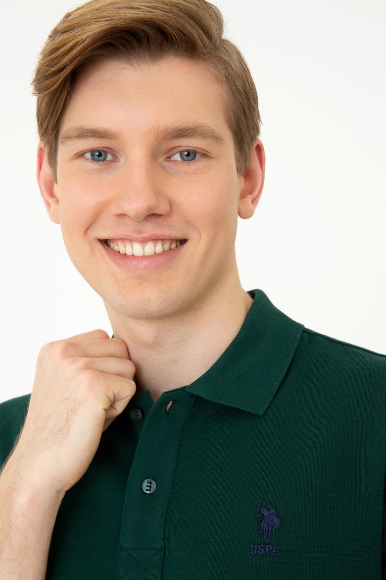 Erkek Koyu Yeşil Basic Tişört - 50248548114