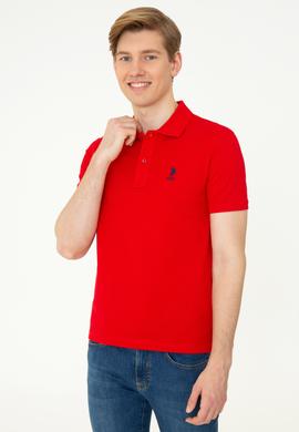 Erkek Kırmızı Basic Polo Yaka Tişört - 50249153410