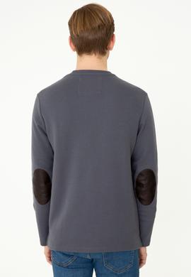 Erkek Antrasit Bisiklet Yaka Sweatshirt - 50241367001