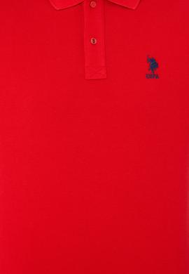 Erkek Kırmızı Basic Polo Yaka Tişört - 50249153340