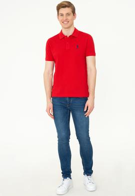 Erkek Kırmızı Basic Polo Yaka Tişört - 50249153340
