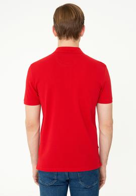 Erkek Kırmızı Basic Polo Yaka Tişört - 50249153340