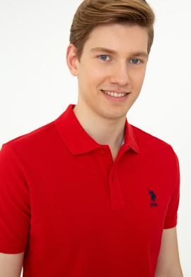 Erkek Kırmızı Basic Polo Yaka Tişört - 50249153340