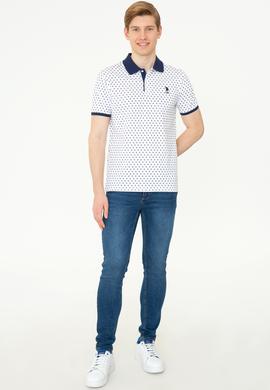 Erkek Beyaz Polo Yaka Tişört - 50248937006